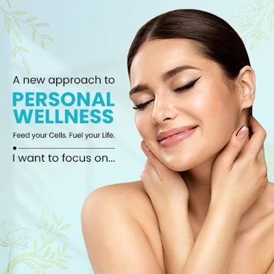 New Skincare Approach for Personal Wellness and Beauty Woman embracing natural beauty with glowing skin promoting personal wellness and skincare focus.